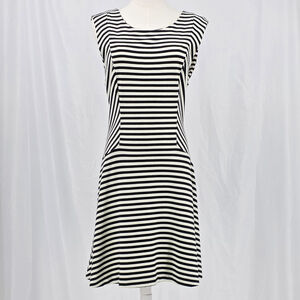 Modern Bohemia Free People Striped Dress Women’s M Black White Sleeveless Casual